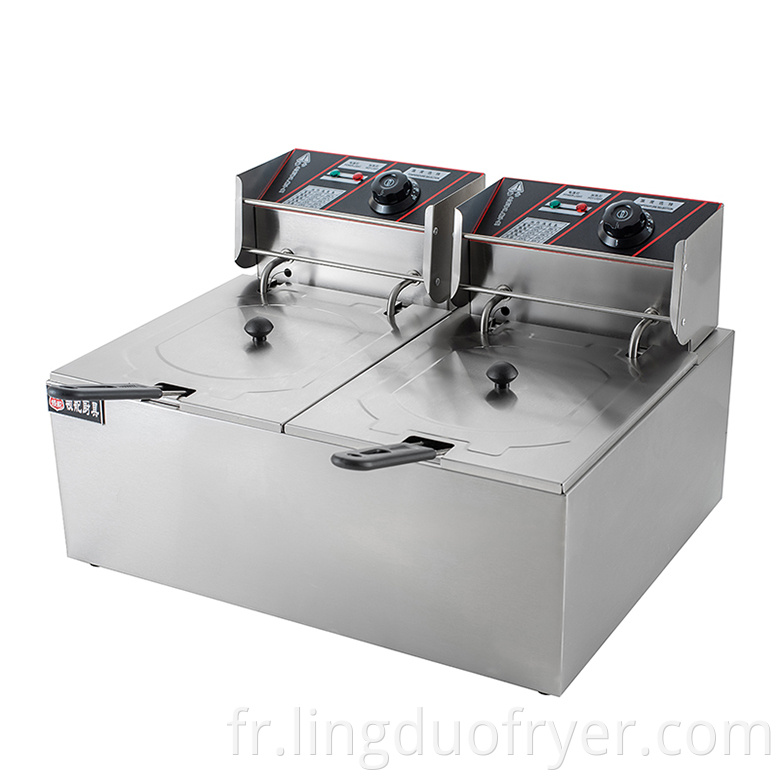 8l 8l Double Baskets Electric Fryer Right